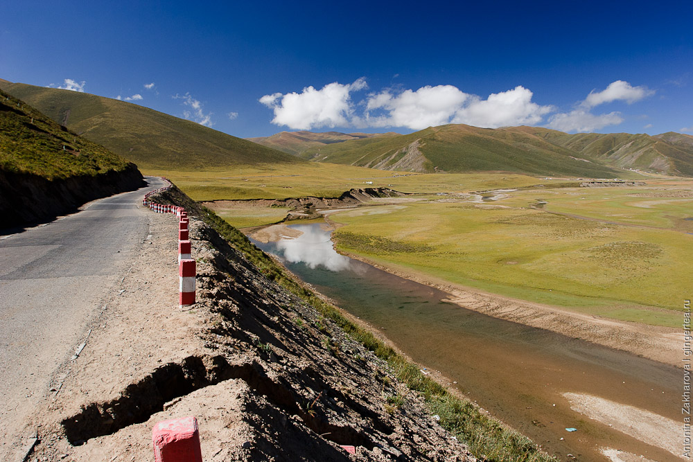 река Хуанхэ на Тибетском плато