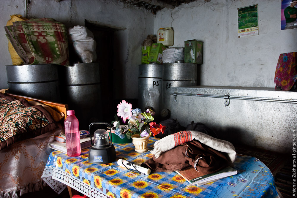 дом в деревне Ханго в Индии, house interior in Hango village