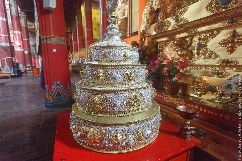 тибетская мандала, наполненная жемчугом