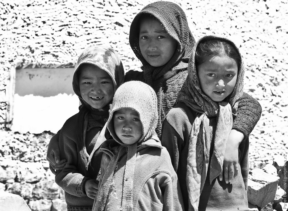 тибетские дети в долине Пин, tibetan children in Pin valley