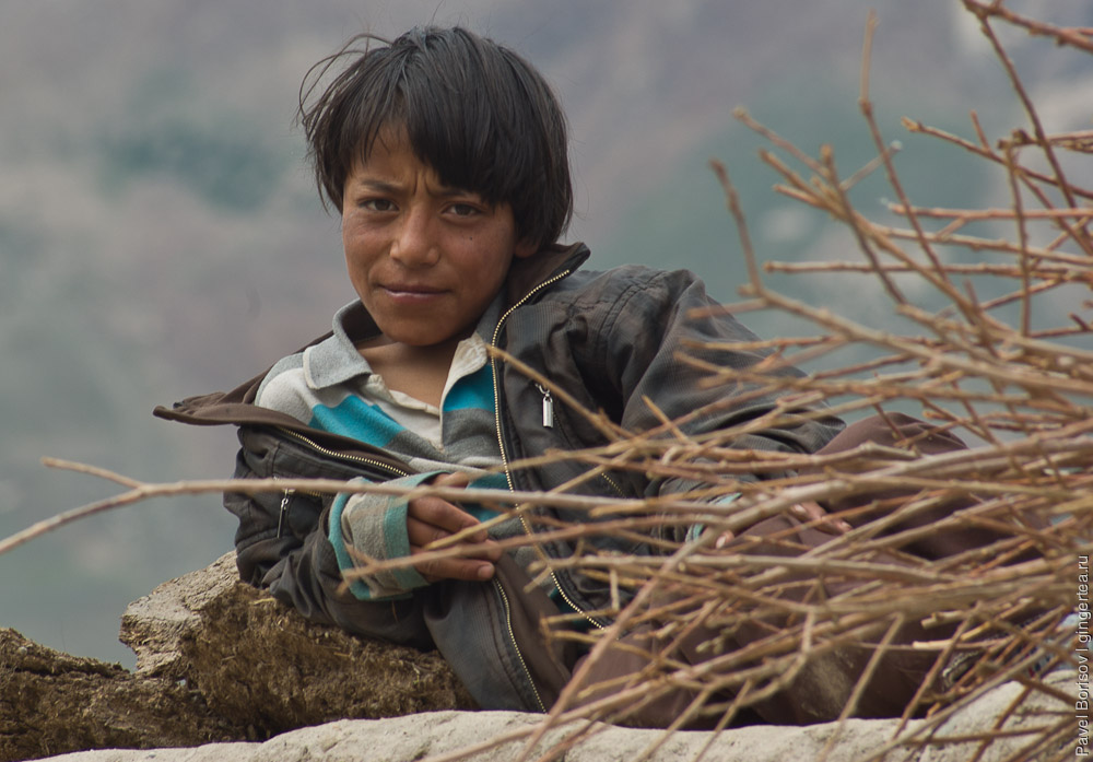 Тибетская молодежь в селе Сани, Занскар, Индия