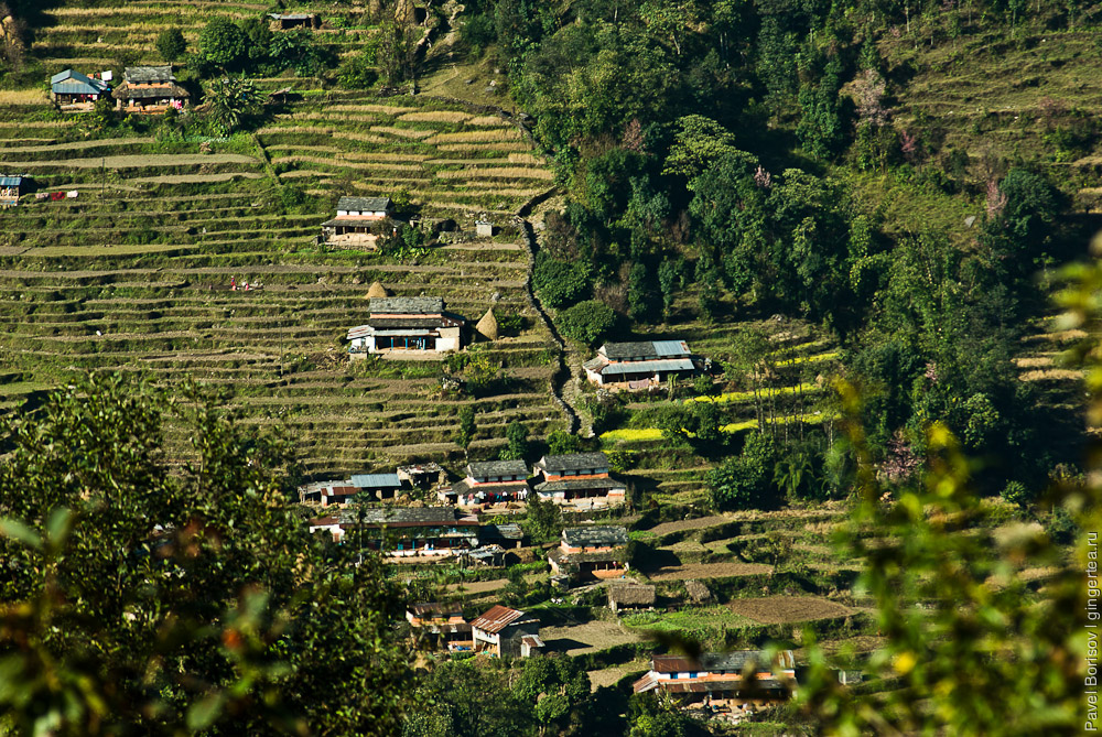 непальская деревня народа гурунг