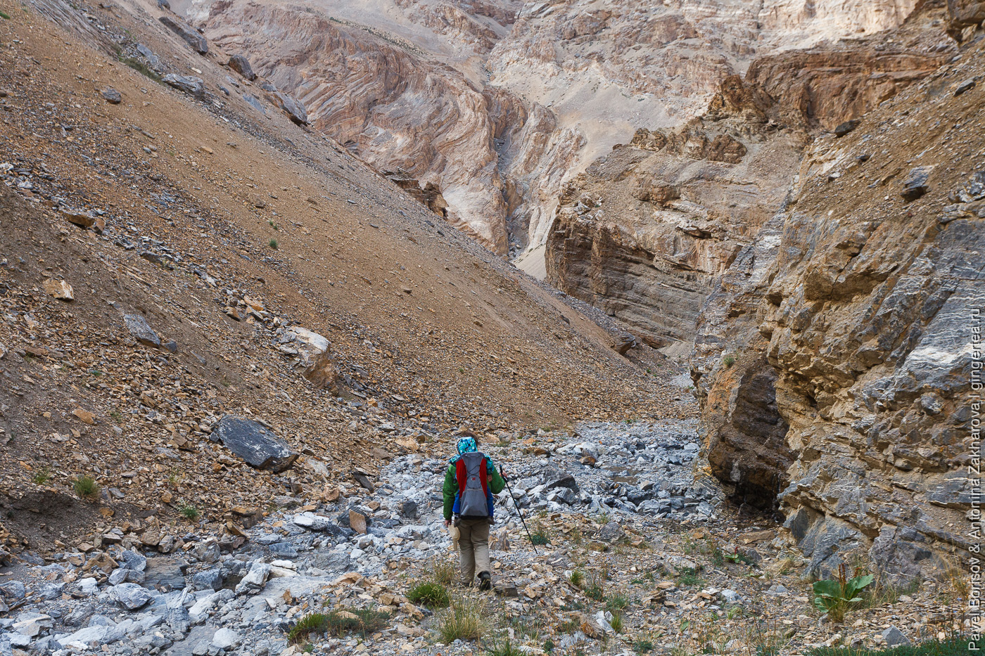 непроходимый каньон, подъем к вершине Лингти, Индийские Гималаи