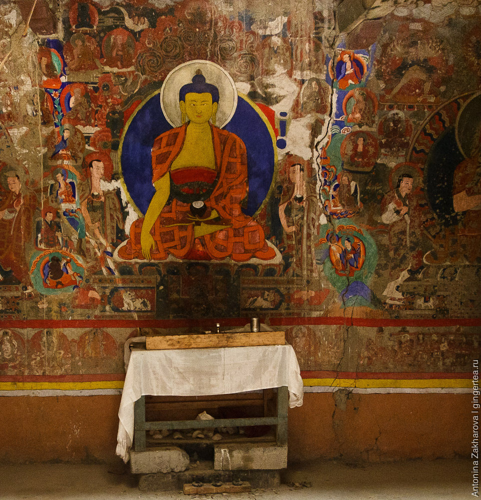 будда, роспись буддийского храма, buddhist temple wall painting
