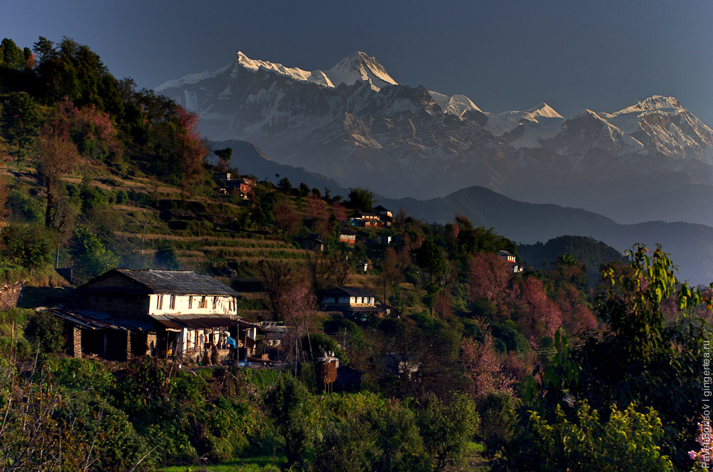 непальская деревня народа гурунг