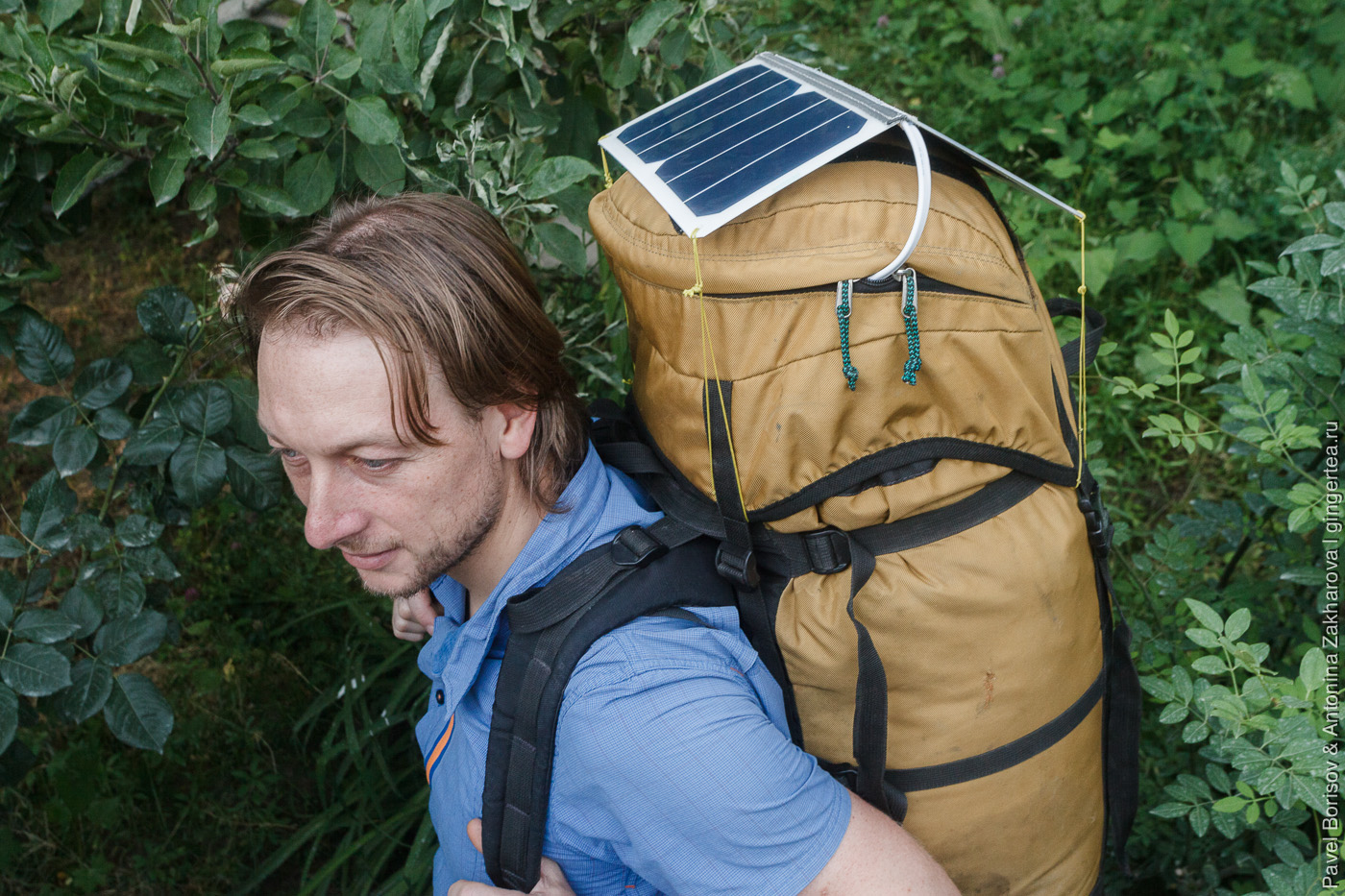 Высокоэффективная солнечная батарея для трекинга GingerTea как закрепить на рюкзаке