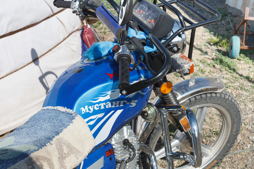 мотоцикл Musstang в Монголии