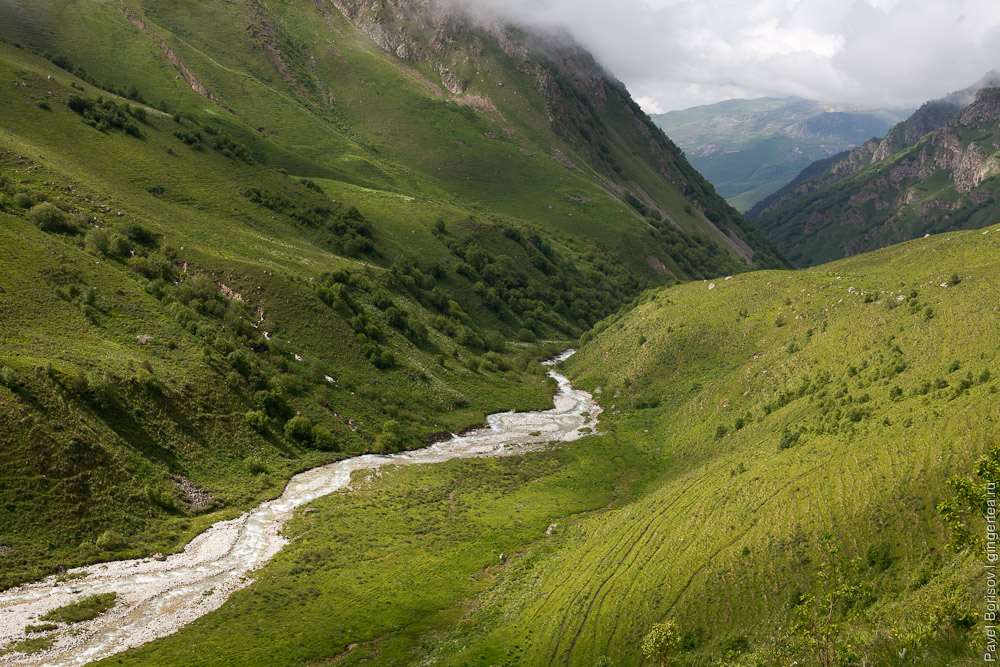 горный поход по Северной Осетии, река Сардидон